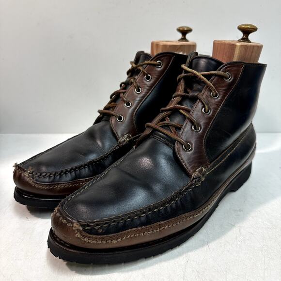 FULLY RESOLED Rancourt & Co Harrison Ranger Boot Brown Fleece Lined Maine USA 12